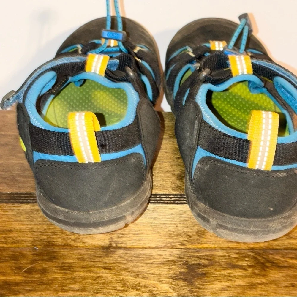 KEEN Kids Newport H2 Sandals Water Shoes Size 3 Blue Green Adjustable Strap